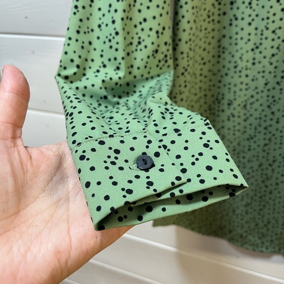 WOMANCE – Green Polka Dot Tunic Size XS - Picture 4 of 7